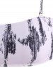 Abstract Print Cutout Waist Tie One-piece Swimsuit -  