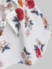 Off The Shoulder Bowknot Detail Floral T-shirt -  