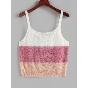 

Ladder Colorblock Stripes Plus Size Sweater Vest, Multi