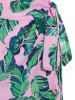 Maxi Robe Portefeuille à Bretelle à Imprimé Feuille de Palmier - Vert M