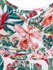 Tropical Flower Print Crossover Maxi Cami Dress -  