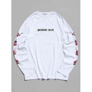 Marvel Spider-Man Letter Graphic Print T-shirt, White