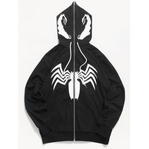 

Marvel Spider-Man Graphic Zipper Hoodie, Black