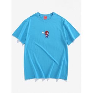 Marvel Spider-Man Print Basic Tee, Silk blue