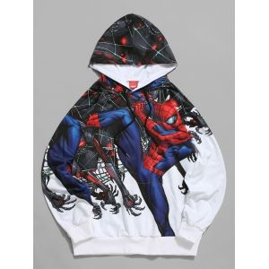 

Marvel Spider-Man Fighting Graphic Hoodie, White