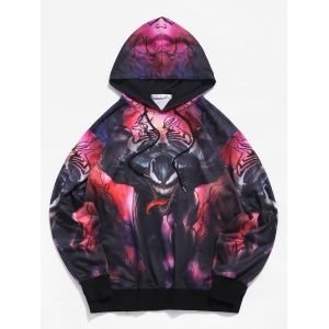 

Marvel Spider-Man Venom Pattern Tie Dye Hoodie, Black