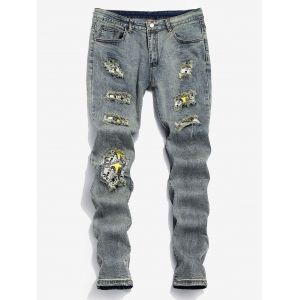 

Marvel Spider-Man Graphic Patchwork Jeans, White