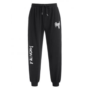 

Marvel Spider-Man Venom Print Drawstring Sweatpants, Black