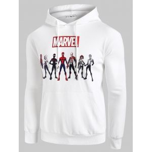 

Marvel Spider-Man Spider-Girl Heroes Print Hoodie, White