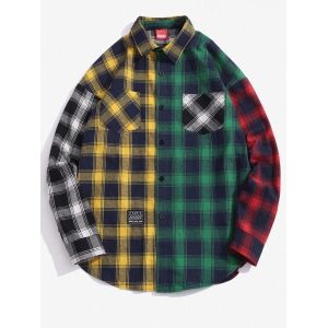 

Marvel Spider-Man Contrast Plaid Print Pocket Shirt, Multi a