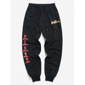 

Marvel Spider-Man Graphic Drawstring Jogger Pants, Black