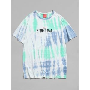 Marvel Spider-Man Tie Dye T-shirt, Medium turquoise