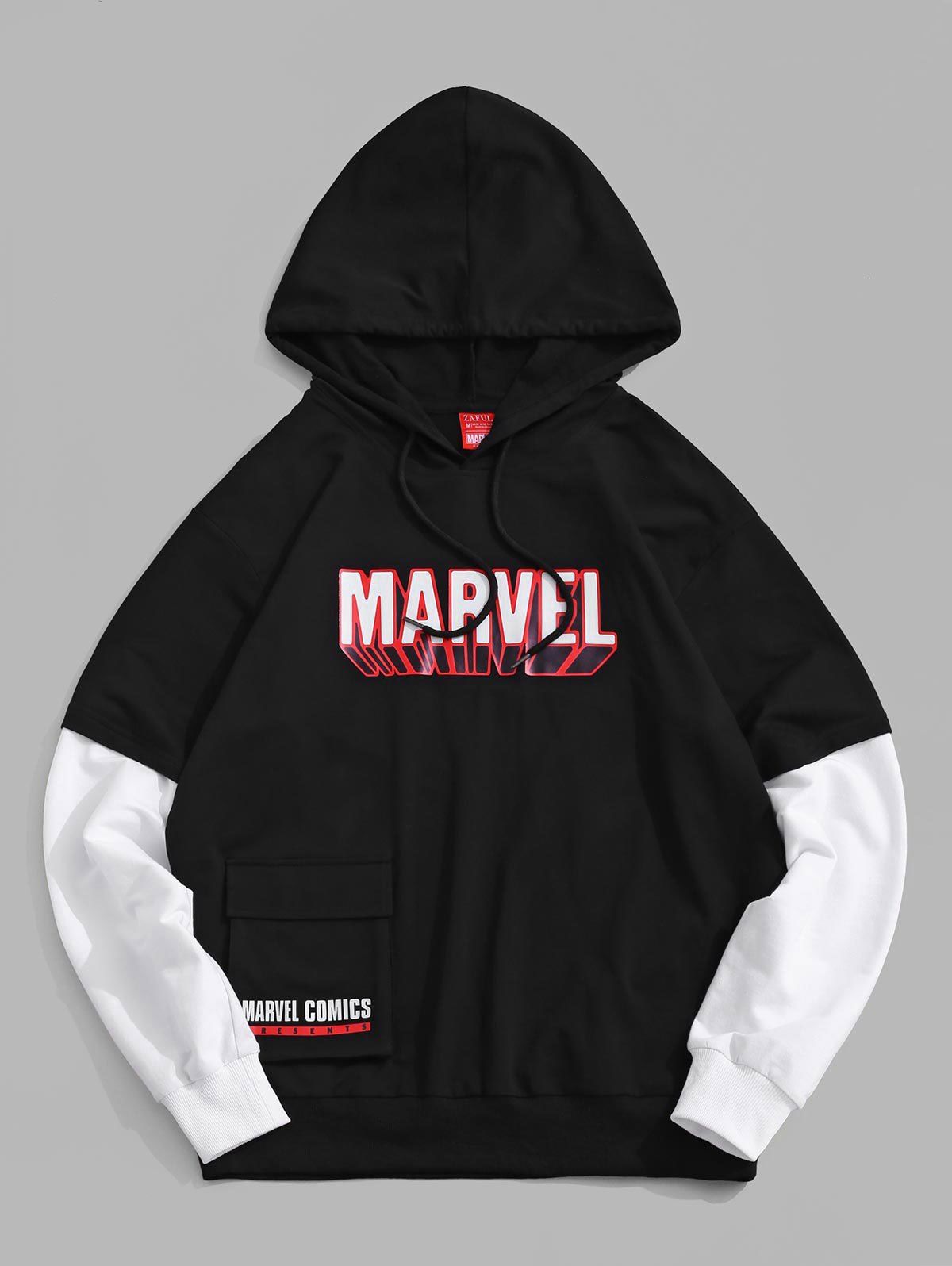 

Marvel Spider-Man Doctor Sleeve Hoodie, Black