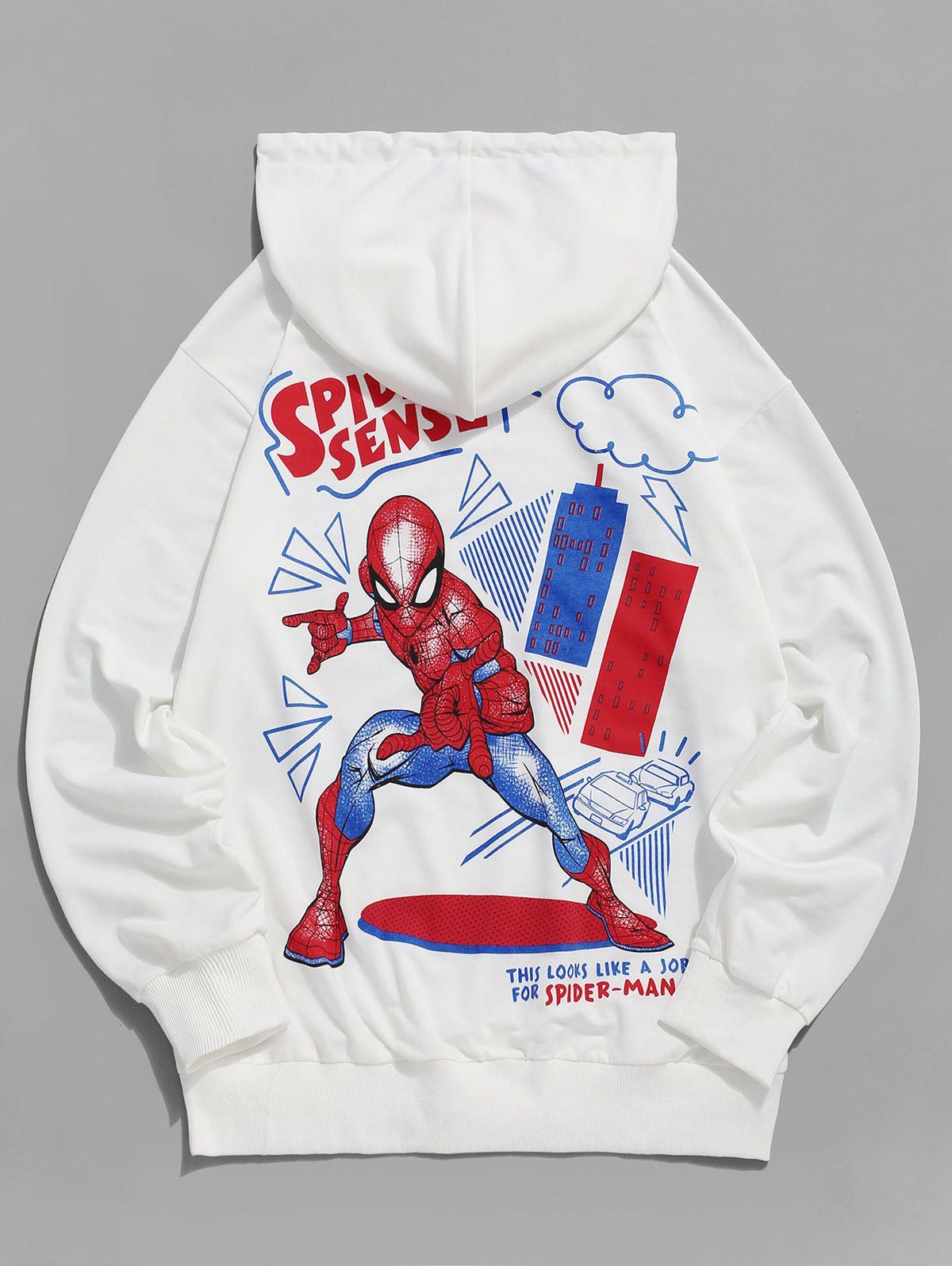 

Marvel Spider-Man Sense Graphic Print Hoodie, White