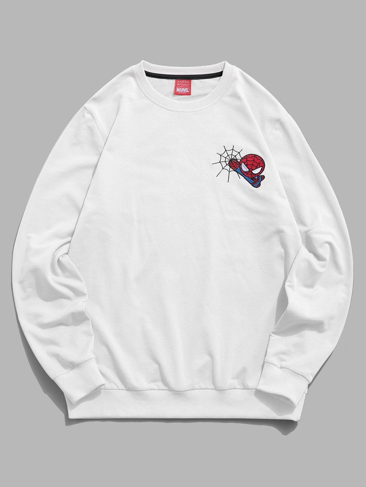 

Marvel Spider-Man Embroidery Web Casual Sweatshirt, White