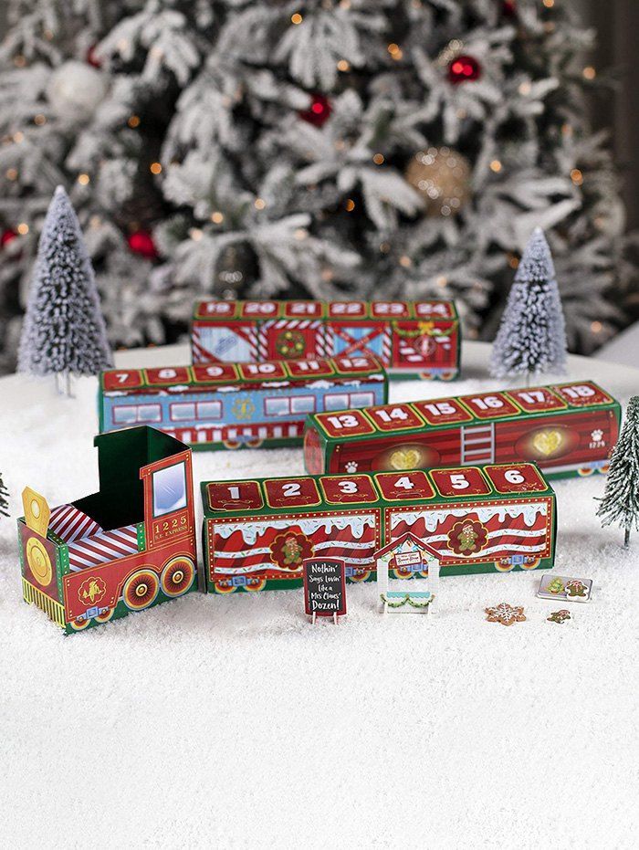 Hot Christmas 24 Days Count Down Paper Train Toy  
