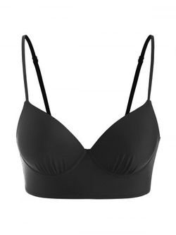 Underwire Cami Bikini Top - BLACK - XXL