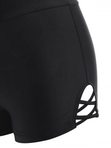 Criss Cross High Rise Boyleg Swim Bottom