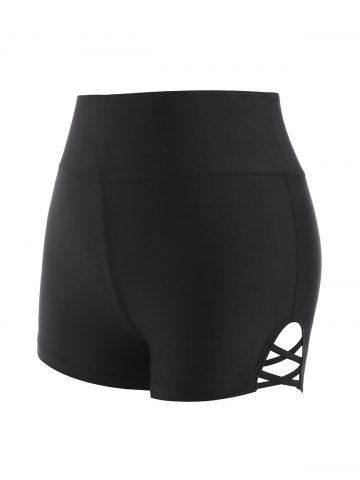 Criss Cross High Rise Boyleg Swim Bottom