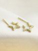 Golden Star Zircon Stud Earrings -  