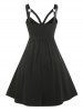 Plus Size Gothic Harness O Ring Dress -  