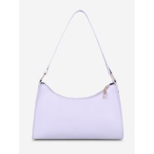 

Minimalist Solid PU Shoulder Bag, Light purple