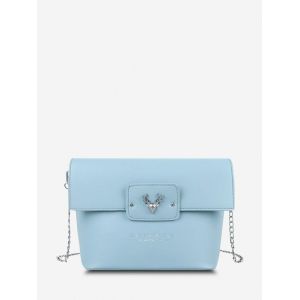 

Elk Head Embossed Letter Pattern Bucket Bag, Baby blue