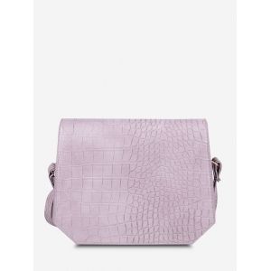 

Irregular Solid Textured Crossbody Bag, Wisteria purple