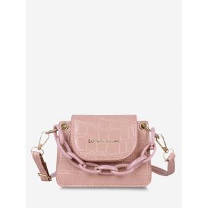 

Boxy Embossed Mini Crossbody Bag, Pink