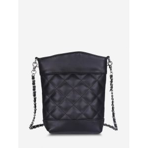 

Lattice Quilted Chain Crossbody Bag, Black