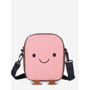 

Lovely Smiling Face Crossbody Bag, Pink