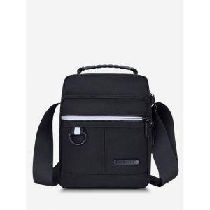

Casual Business Multi-function Zippers Shoulder Bag, Black
