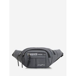 

Multi Compartment Printed Waist Bag, Gray