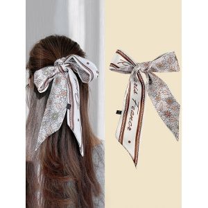 

Floral Print Elongated Silky Scarf, Multi c
