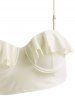 Ruffle Underwire Floral Leaf Ruched Tankini Swimwear -  