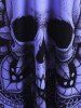 Skull Flower Strappy O Ring Tank Dress -  