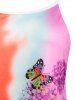 Plus Size Butterfly Floral Print Tent Tank Top -  