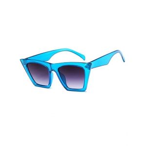 

Square Frame Tip Gradient Sunglasses, Crystal blue
