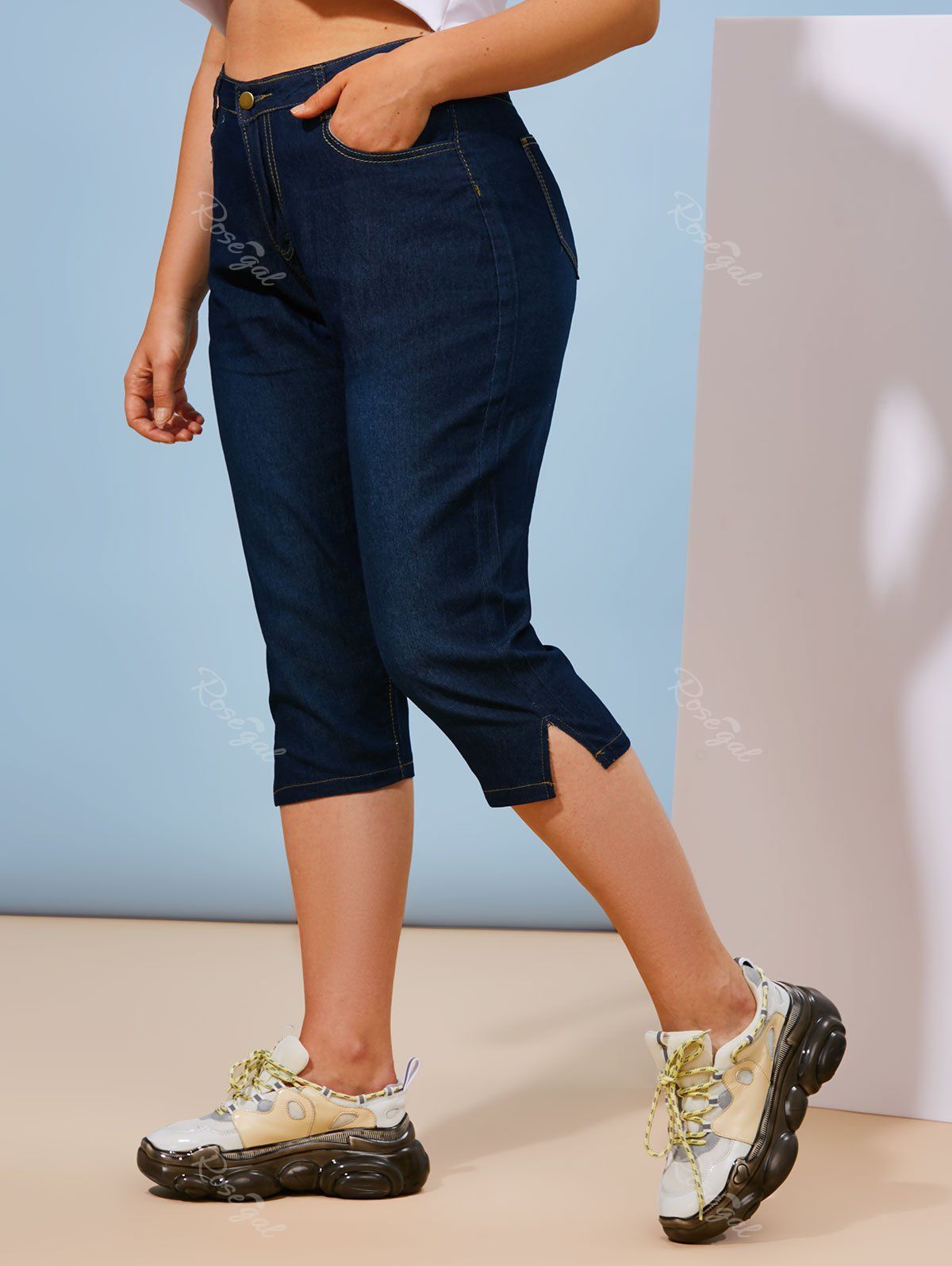 plus size capri jeans