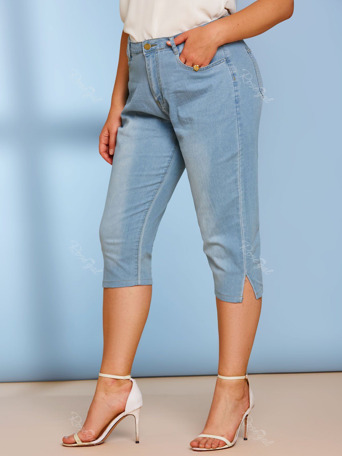 plus size capri jeans