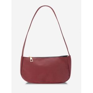 

Solid Rectangle Casual Shoulder Bag, Red