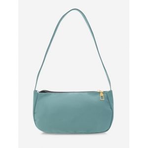 

Solid Rectangle Casual Shoulder Bag, Macaw blue green