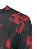 Dragon Print Chinoiserie Mesh T Shirt -  