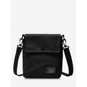 

Mini Square Flap Crossbody Bag, Black