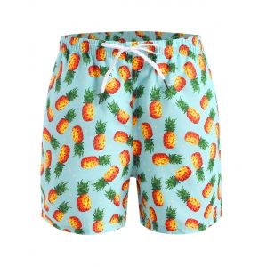 

Pineapple Pattern Beach Shorts, Light green