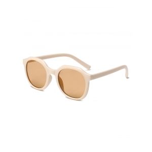 

Irregular Frame Anti UV Sunglasses, Beige