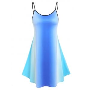 

Plus Size Ombre Color Cami Sundress, Blue