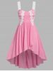 Plus Size & Curve Lace Guipure High Low Midi Dress -  