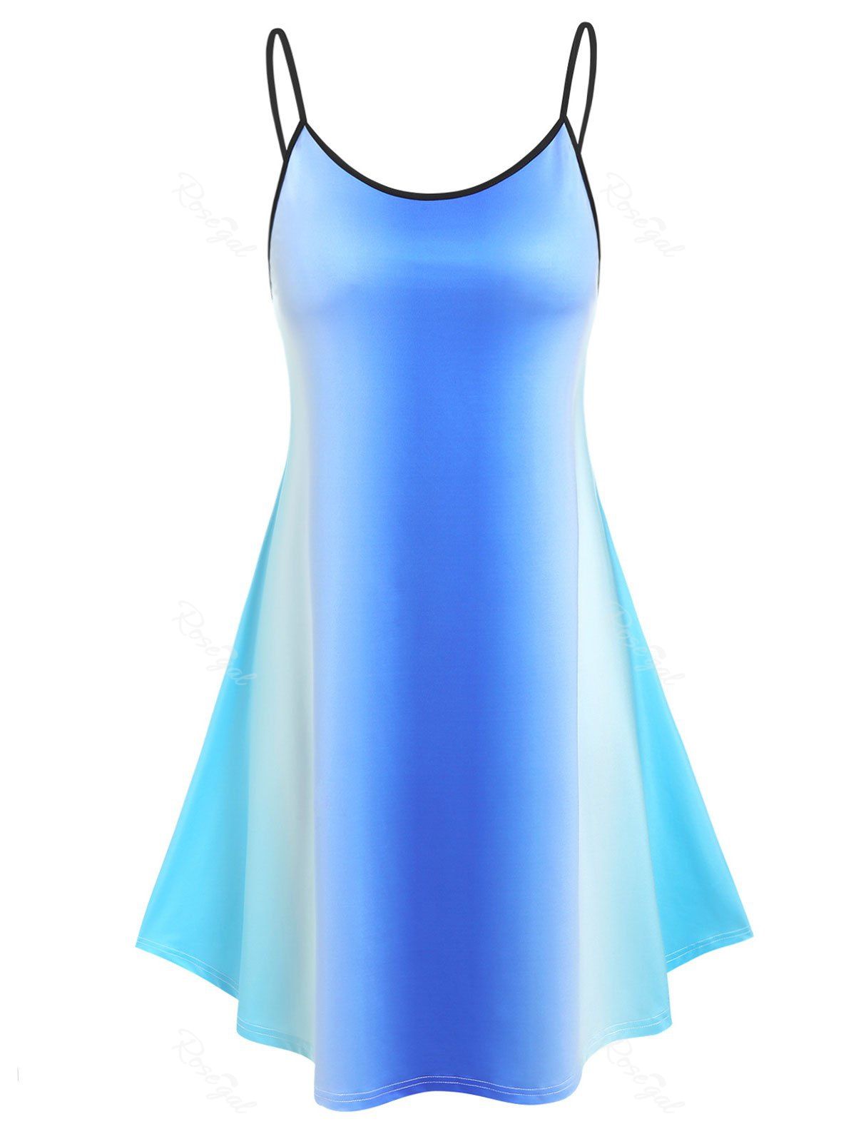Plus Size Ombre Color Cami Sundress [26% OFF] | Rosegal