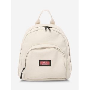 

Multi Compartment Canvas Casual Backpack, White